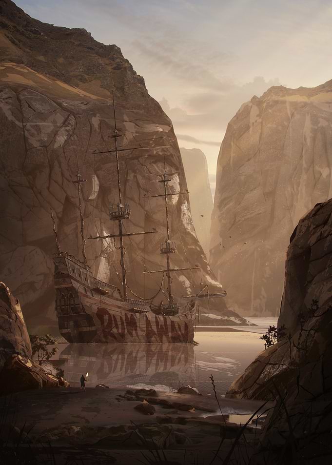 Ghost Ship in a Canyon
