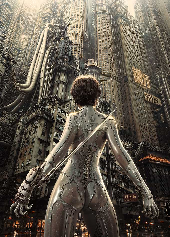 blood rain futuristic city
