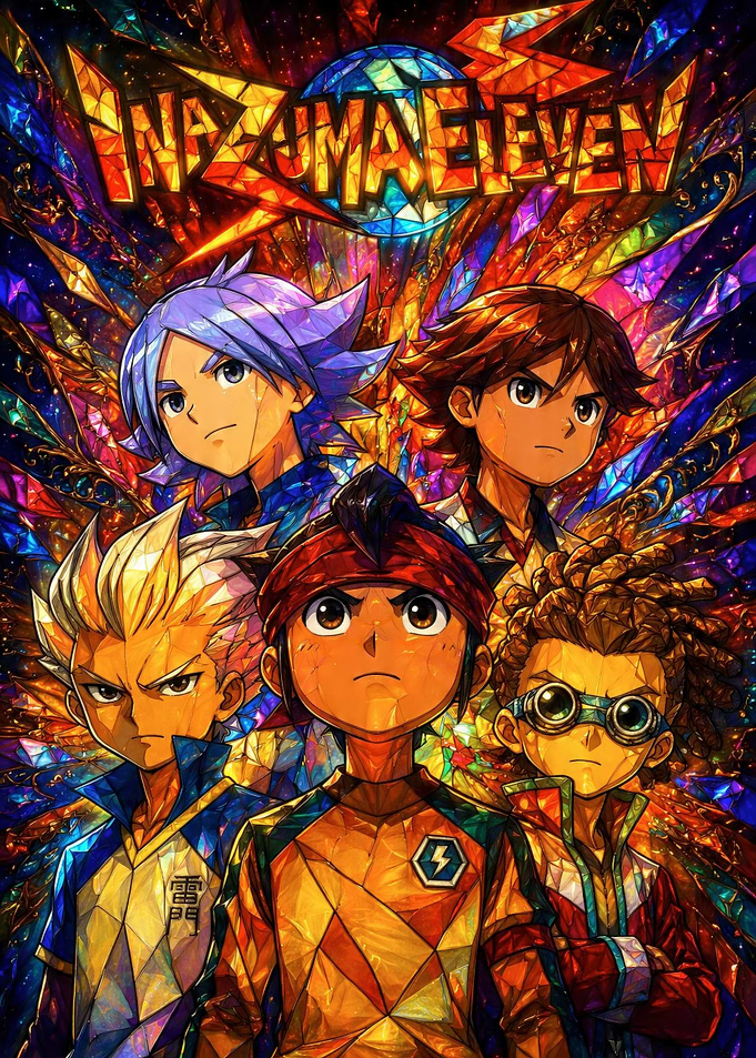 Inazuma Eleven Stained Glass Poster