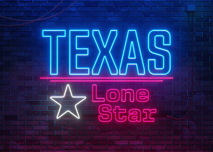 Texas Lone Star Neon Sign