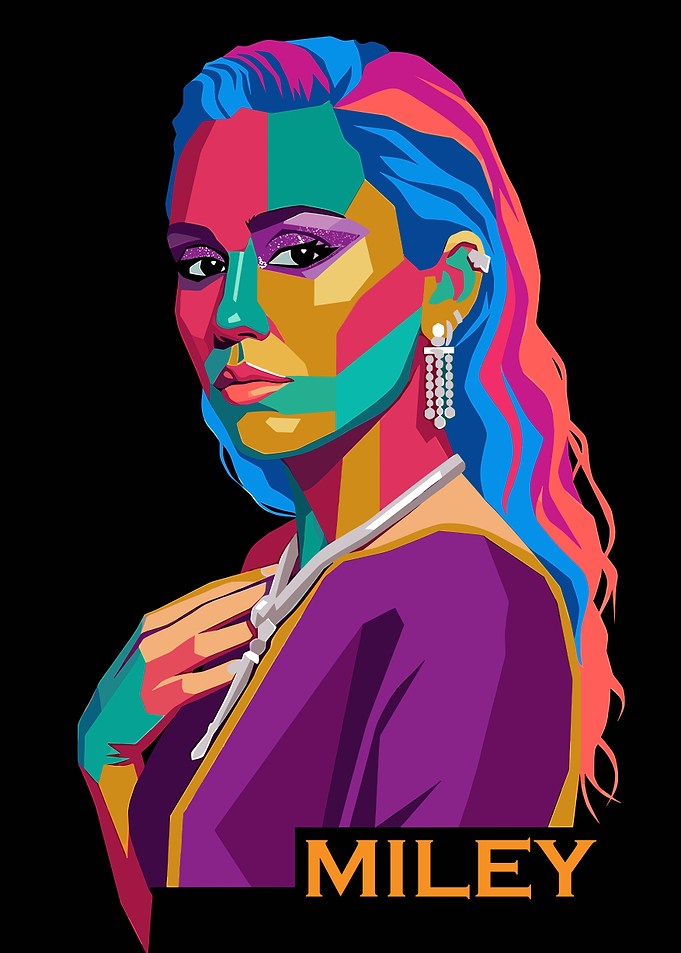 Miley Cyrus Pop Art Portrait