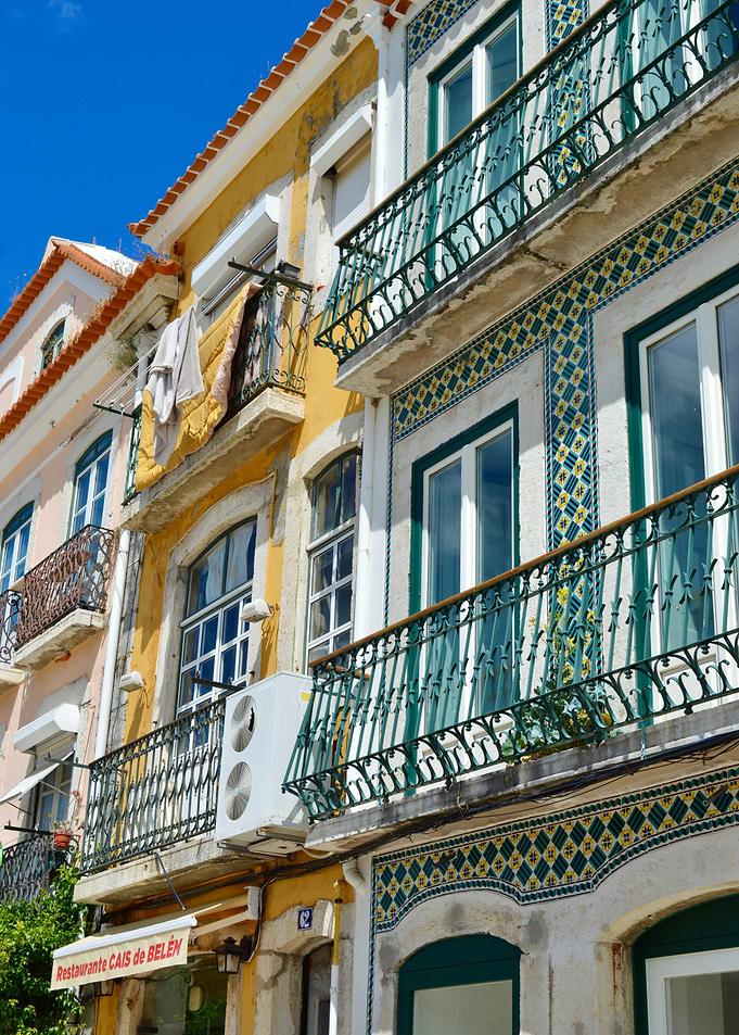 Colorful European Balconies and Buildings