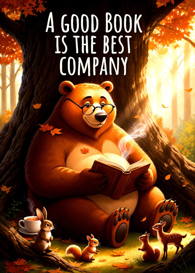 Bear Reading to Forest Friends