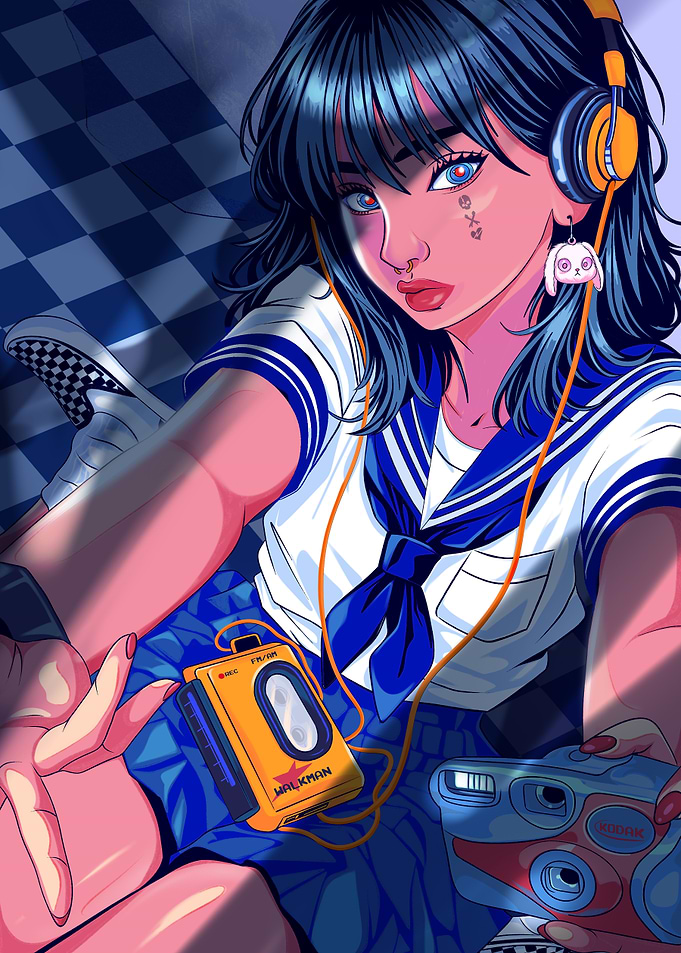Y2k Anime Girl