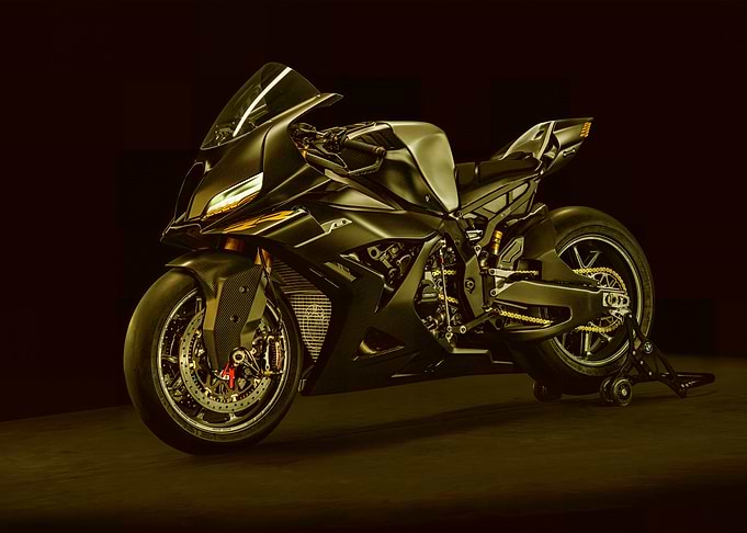Sleek Black Sport Motorcycle