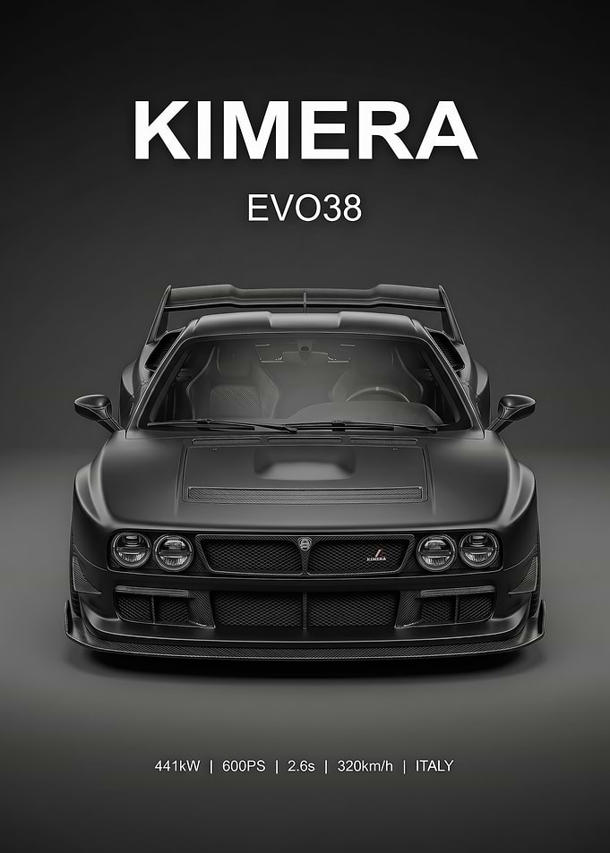 sleek black Kimera EVO38 Sports Car