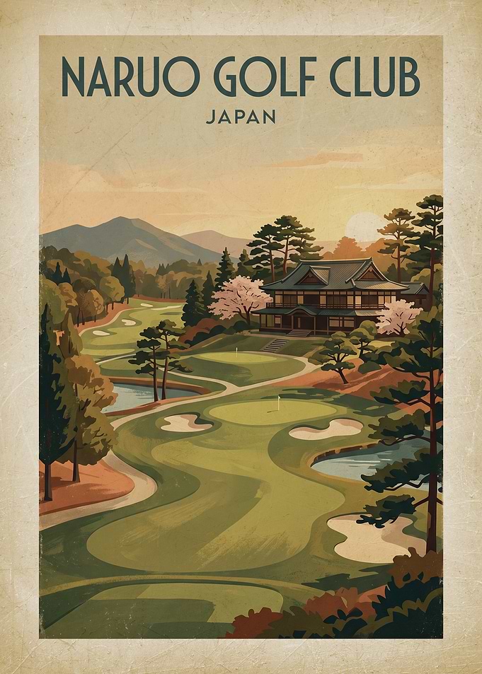 Naruo Golf Club Vintage Poster