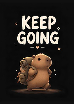Cute Capybara with Backpack