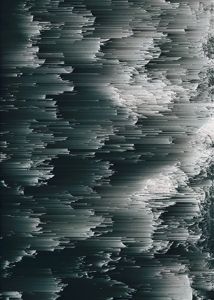 Glitch Art Abstract Landscape
