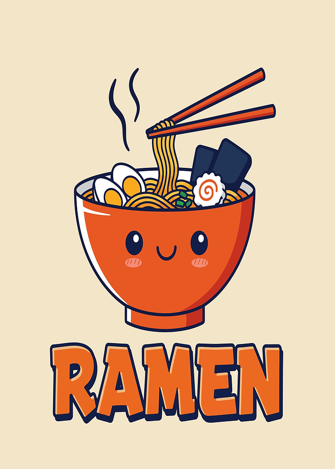Cute Kawaii Ramen Bowl