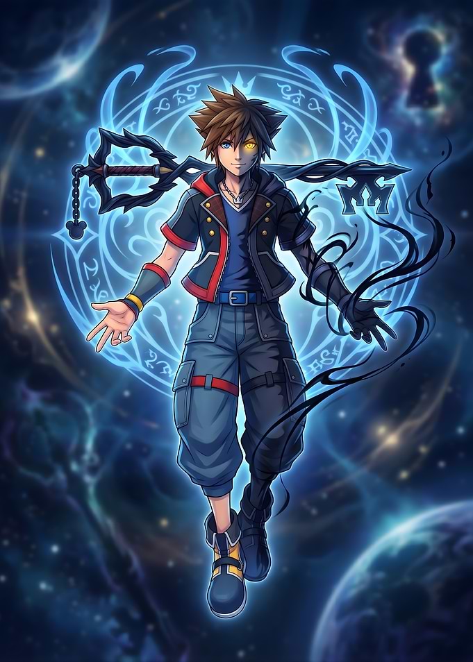 Sora Kingdom Hearts in Dark Mode