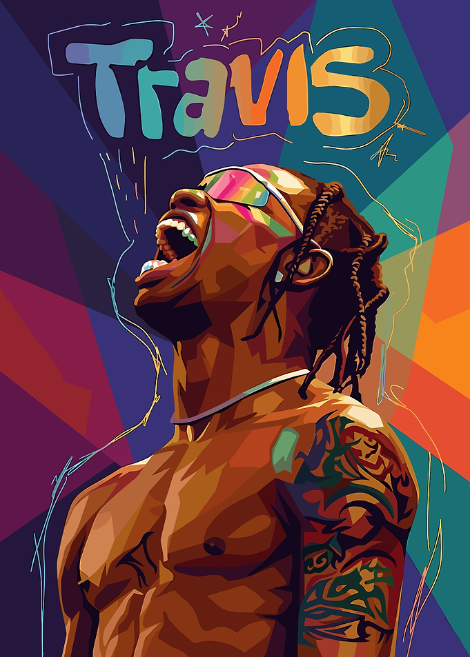 Travis Scott Pop Art Portrait
