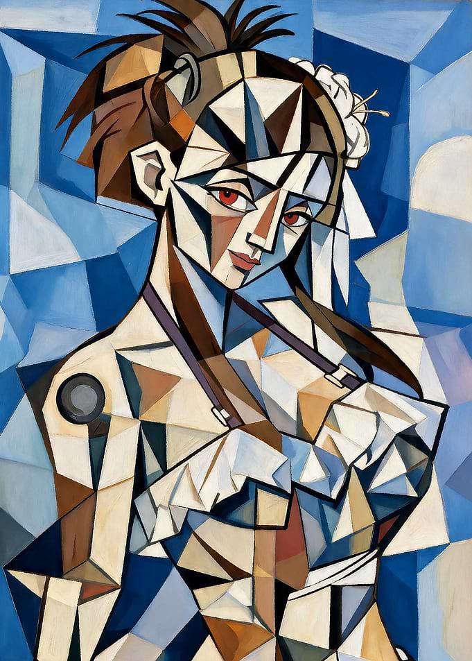 Cubist Portrait of a Woman