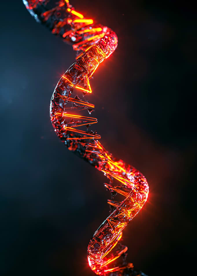 Fiery DNA Helix