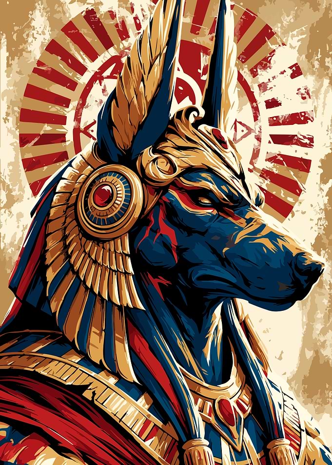 Anubis Egyptian God Pop Art
