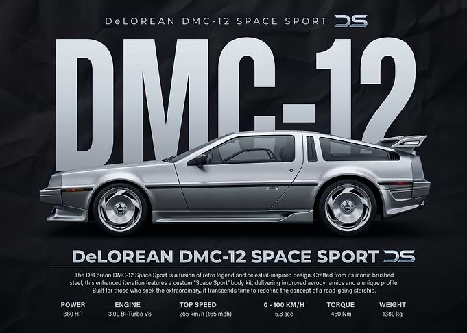 sleek DeLorean DMC-12 Space Sport