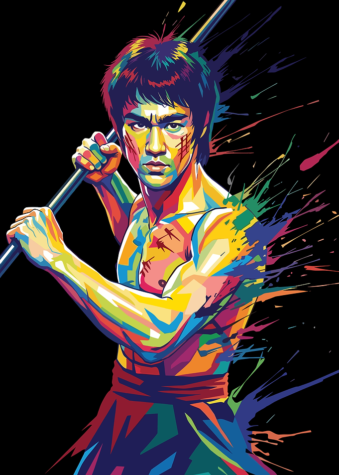 Bruce Lee Pop Art Portrait