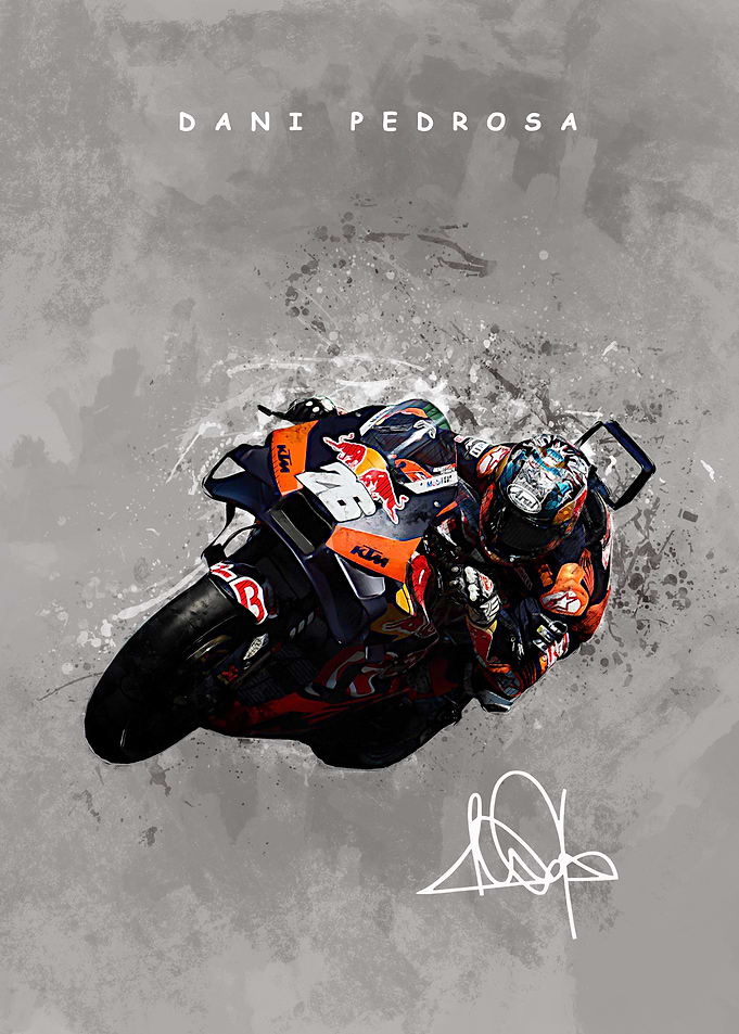 Dani Pedrosa Racing Splash Art