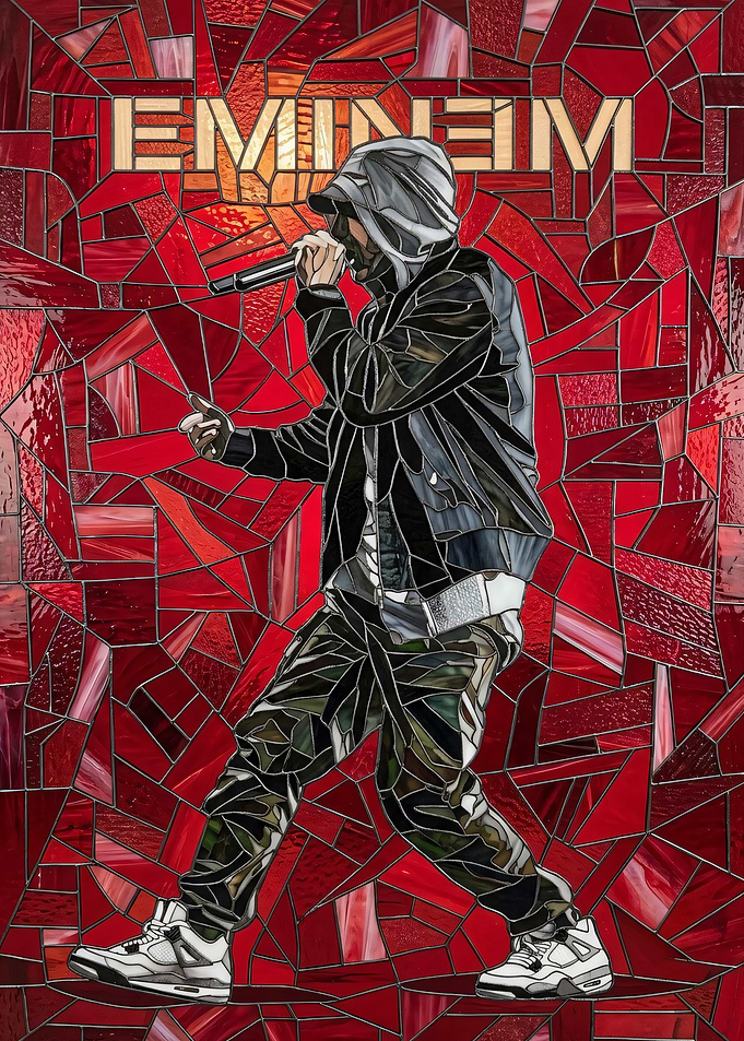 Eminem Stained Glass Art
