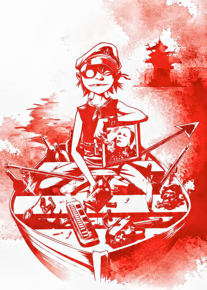 2-D in a Boat with a Picture