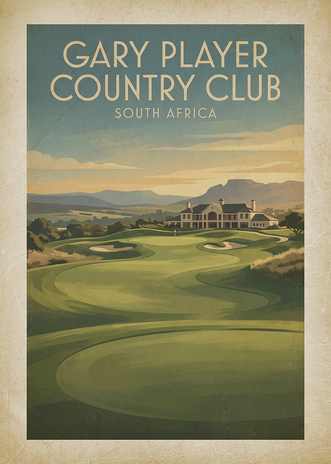 Gary Player Country Club Vintage Poster