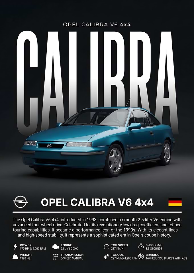 Opel Calibra V6 4x4 Poster
