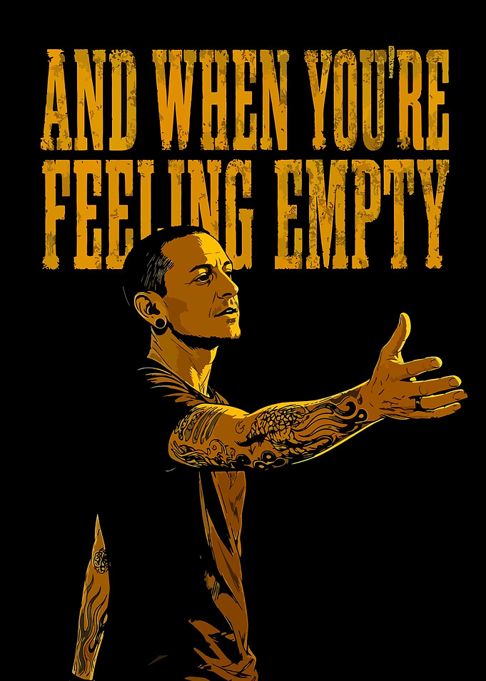 Chester Bennington with Inspirational Text