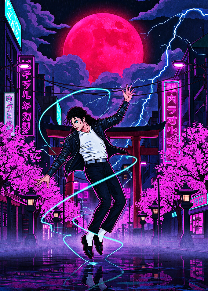 Michael Jackson in Cyberpunk Tokyo