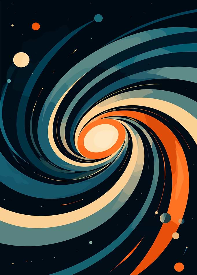 Abstract Swirling Galaxy