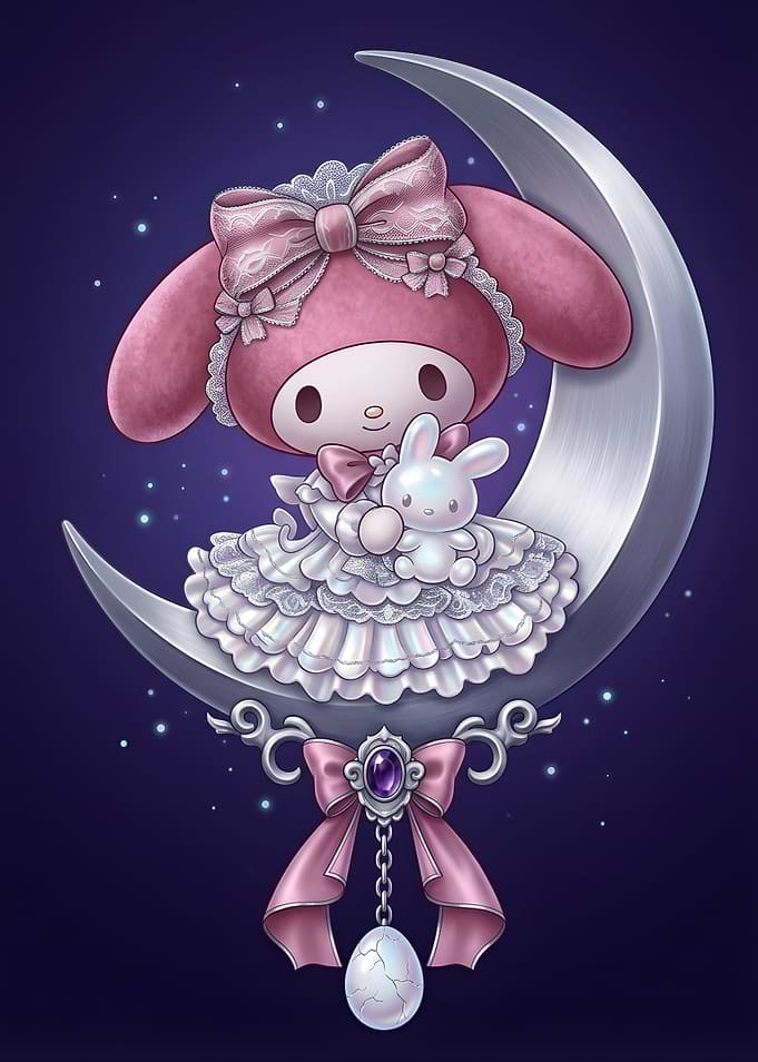 My Melody on a Crescent Moon
