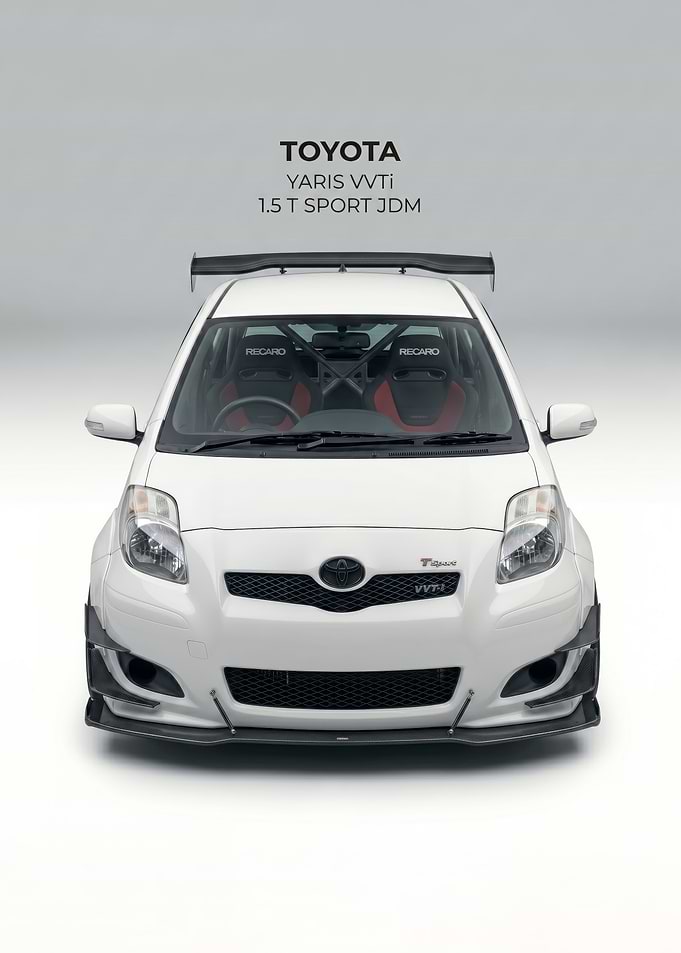 sleek Toyota Yaris 1.5 T Sport JDM car poster