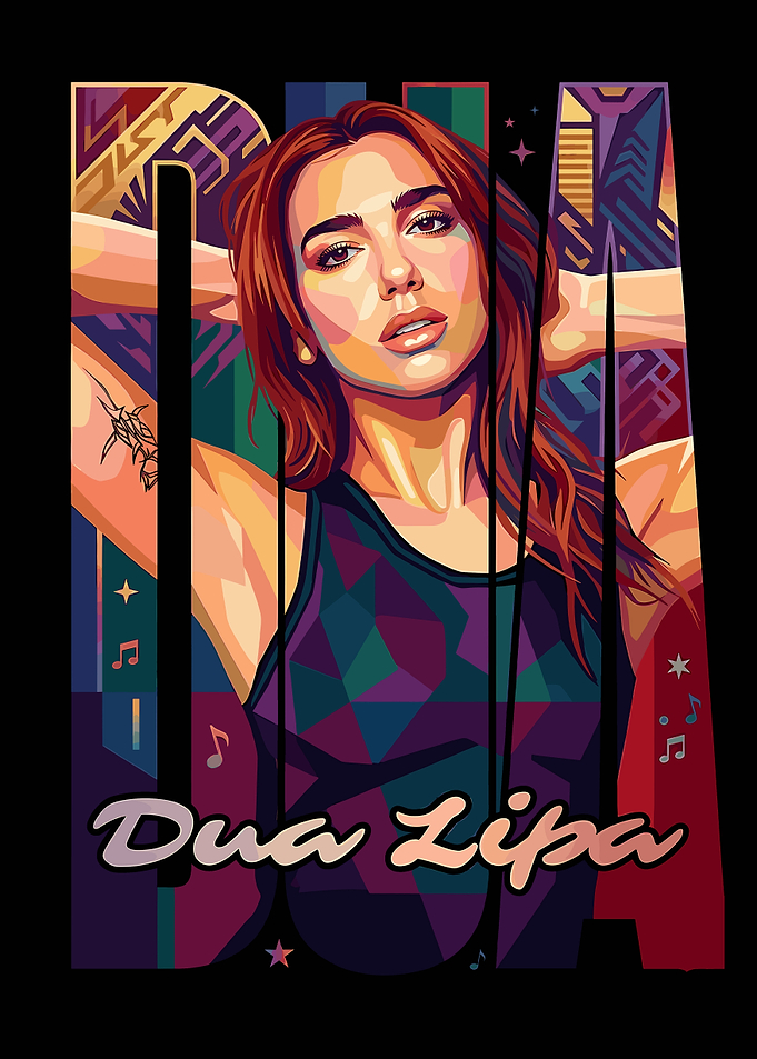 Dua Lipa Pop Art Portrait
