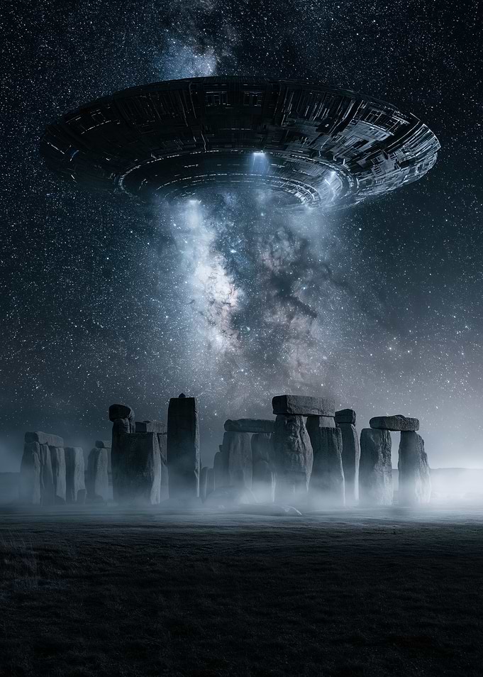 UFO Over Stonehenge