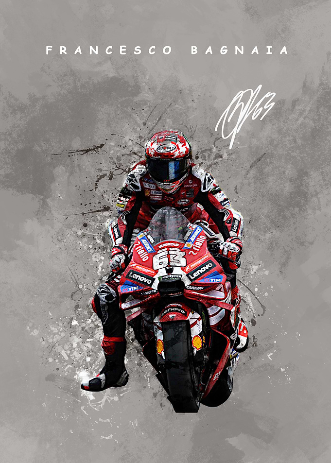 Francesco Bagnaia Motorcycle Art