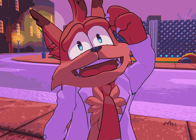 Bubsy 4d Fox Character in a Suit