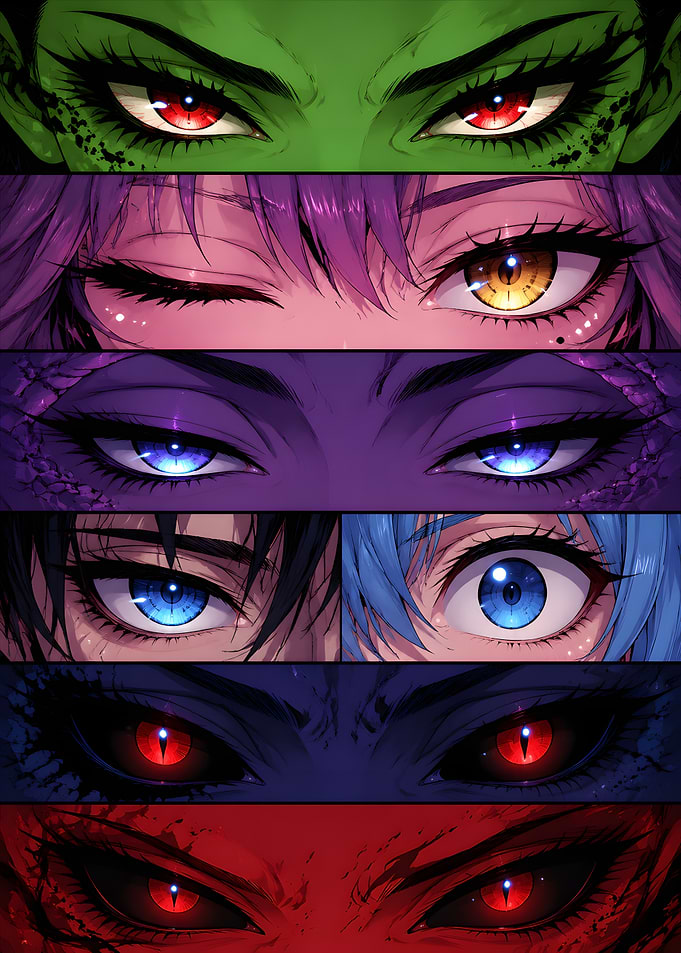 Collage of Anime Eyes