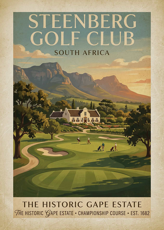 Steenberg Golf Club Vintage Poster