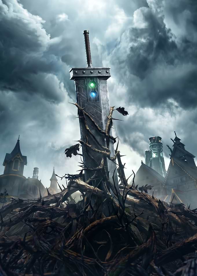 Buster Sword in a Dark Fantasy Setting