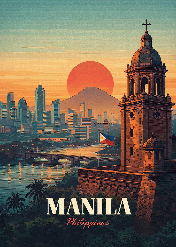 Manila Cityscape at Sunset