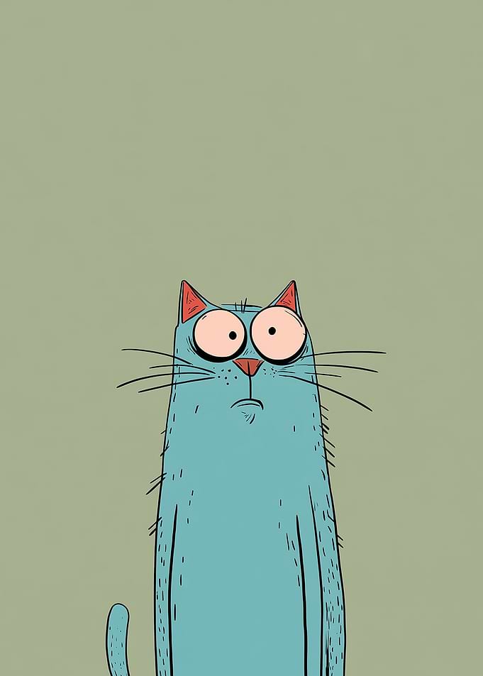 Surprised Blue Cat