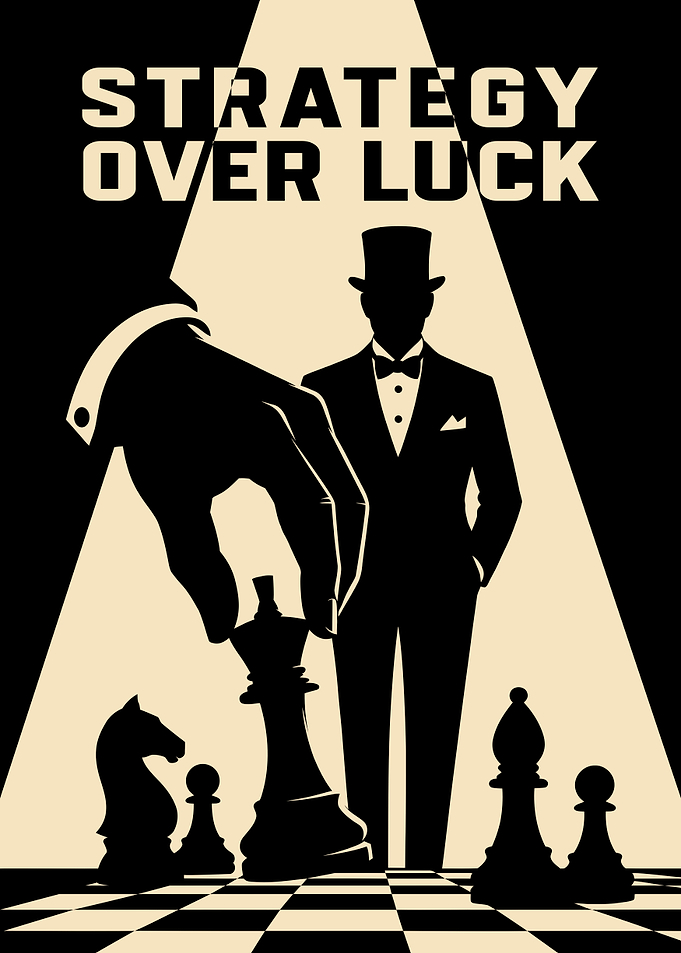 Strategy Over Luck Chess Mindset Poster