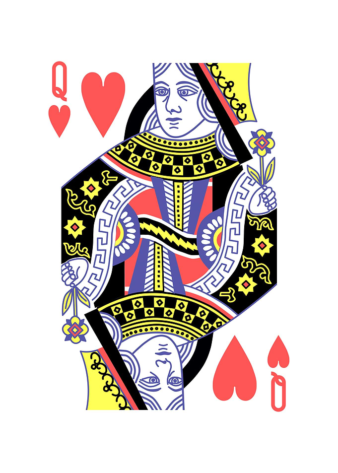 Queen of Hearts Playing Card