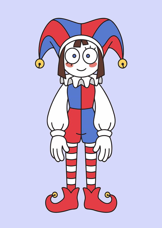 Jester Pomni Character Illustration