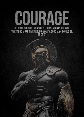 Courage Spartan Warrior Quote