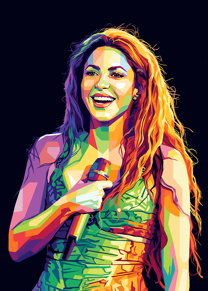 Shakira Pop Art Portrait