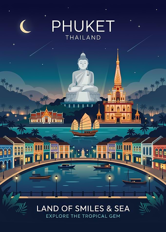 Phuket Thailand Travel Poster