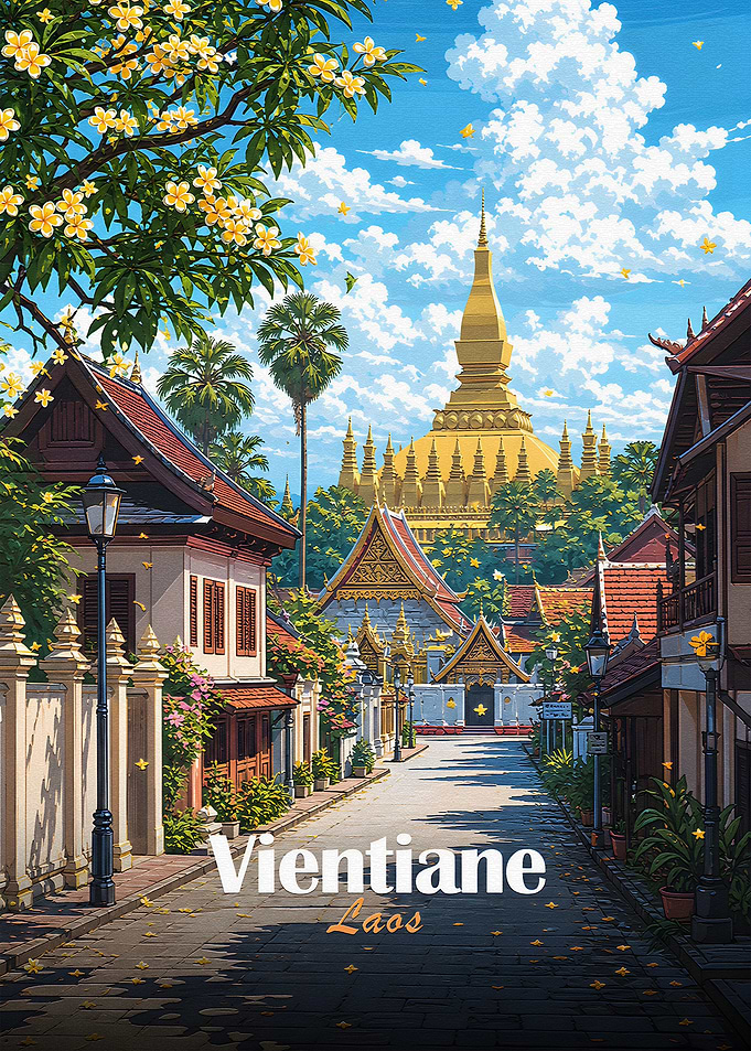 Vientiane, Laos Street Scene