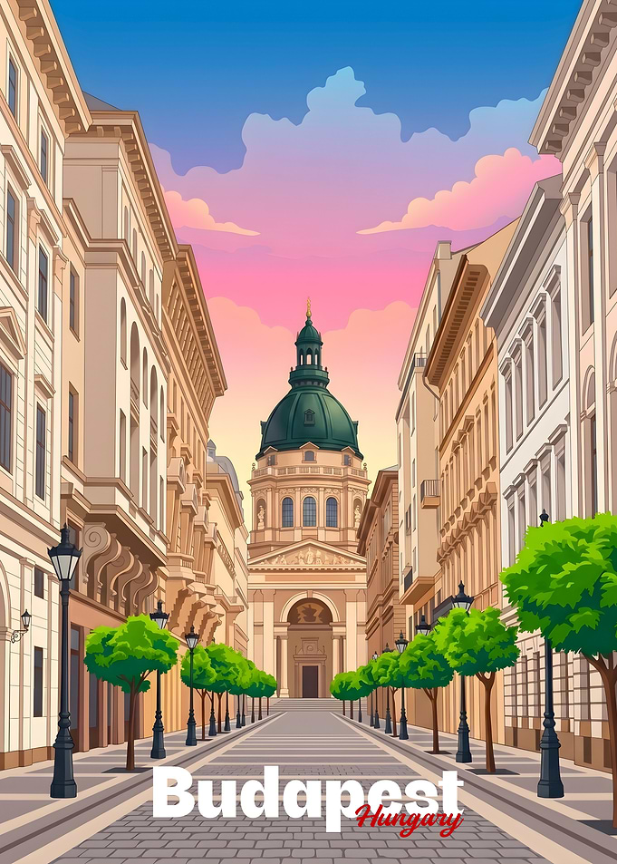 Budapest, Hungary at Sunset