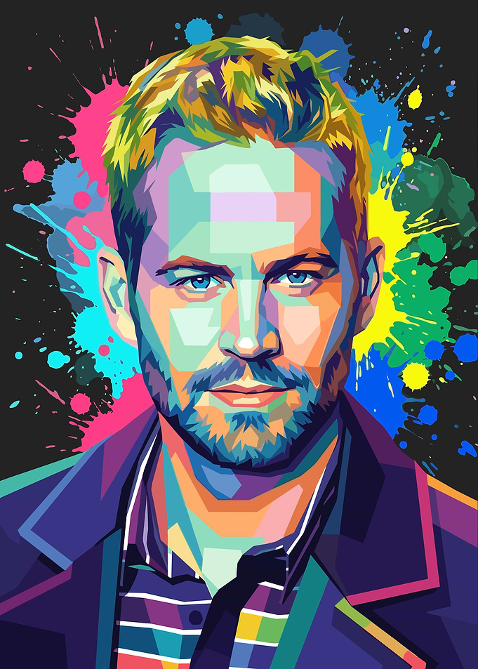 Paul Walker Pop Art Portrait
