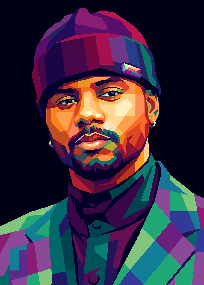 Pop Art Portrait of a Bryson Tiller